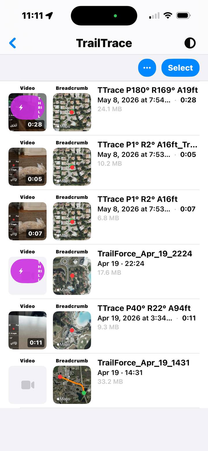 TrailTrace recording library