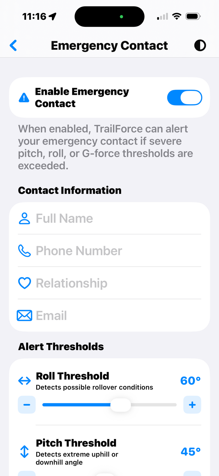 Emergency contact alerts